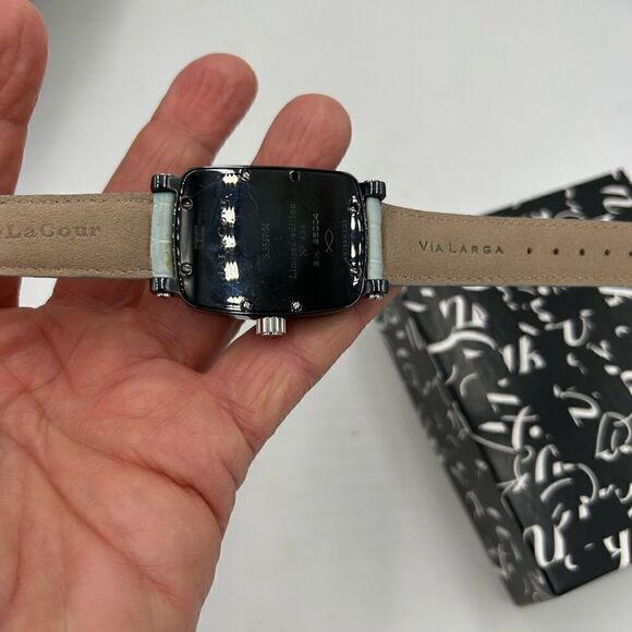 Men’s de la Cour via larga 40 mm limited edition stainless steel Swiss watch - Picture 8 of 11